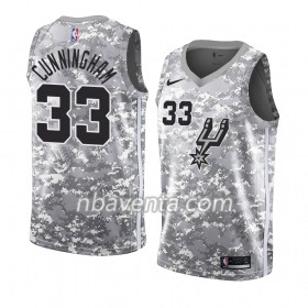 Camiseta Hombre San Antonio Spurs Dante Cunningham 33 2018-19 Nike Gris Swingman